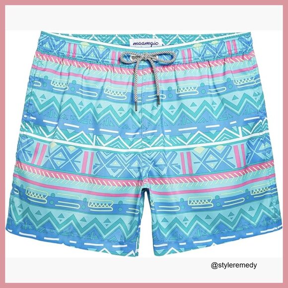 Quick Dry Swim Trunks with Mesh Lining and Pockets